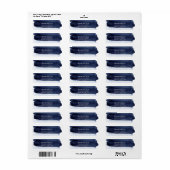 Blue Watercolor-Rücksendeadressen-Aufkleber (Vorne)