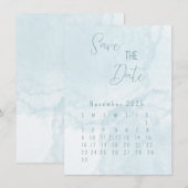 Blue Watercolor Save The Date (Vorne/Hinten)