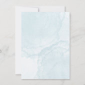 Blue Watercolor Save The Date (Rückseite)