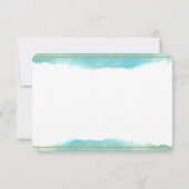 Blue Watercolor Save the Date Card (Rückseite)
