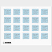 Blue Watercolor Save the Date Stickers (Blatt)
