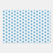 Blue Watercolor Schneeflocken Wrapping Paper Sheet Geschenkpapier Set (Vorderseite 2)