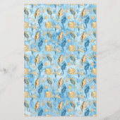 Blue Watercolor Sea Life Artisan Soap Wrap (Rückseite)