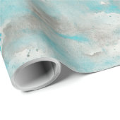 Blue Watercolor Sea Turtle Nautic Geschenkpapier (Rolleneckpunkt)