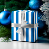 Blue Watercolor Seashell & Sripe Muster Geschenkpapier Set