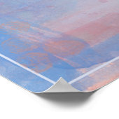 Blue Watercolor Serenity Prayer Poster (Ecke)