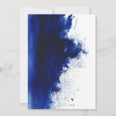 Blue Watercolor Splash Custom BAR BAT MITZVAH Einladung (Rückseite)