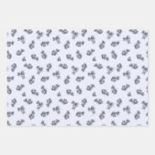 Blue Watercolor Sprig Geschenkpapier Set (Vorderseite 2)