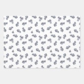 Blue Watercolor Sprig Geschenkpapier Set (Vorderseite)