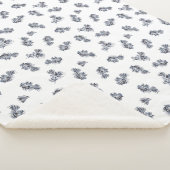 Blue Watercolor Sprig Sherpadecke (3/4)