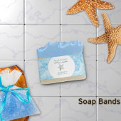 Blue Watercolor Starfish Beach Soap Band Wrap
