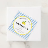 Blue Watercolor Stripe Limoncello Geschenkanhänger (Beispiel)