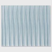Blue Watercolor Stripes Baby Dusche Geschenkpapier (Flach)