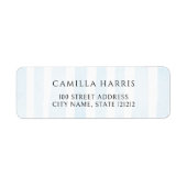 Blue Watercolor Strips Rücksendeadresse (Vorne)