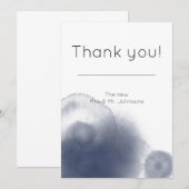 Blue Watercolor Theme Einladung (Vorne/Hinten)