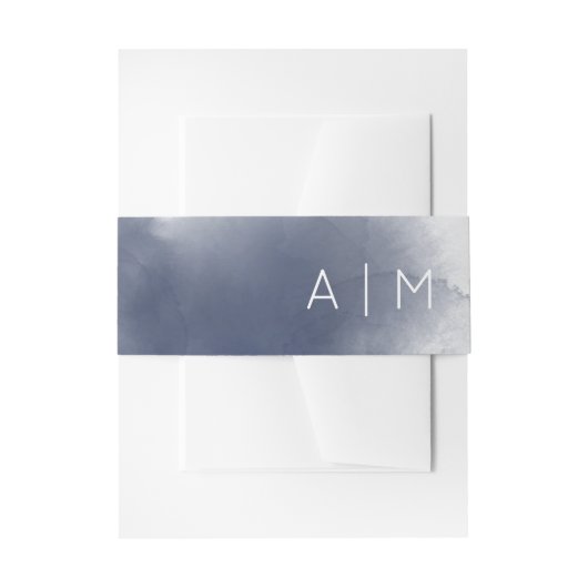 Blue Watercolor Theme Einladungsbanderole (Vorderseite Beispiel)