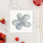 Blue Watercolor Traumwelt Blume Serviette (Beispiel)