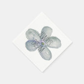 Blue Watercolor Traumwelt Blume Serviette (Ecke)