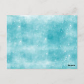 Blue Watercolor Tree Weihnachten Party Einladung Postkarte (Rückseite)