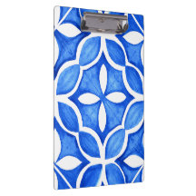 Blue Watercolor Tuscan Italienische Küche