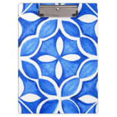 Blue Watercolor Tuscan Italienische Küche Klemmbrett (Vorderseite)