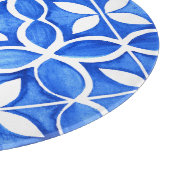 Blue Watercolor Tuscan Italienische Küche Schneidebrett (Ecke)