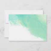 Blue Watercolor und Calligraphy Wedding RSVP Karte (Rückseite)