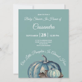 Blue Watercolor Unsere kleine Pumpkin Baby Dusche