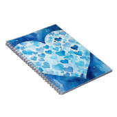 BLUE WATERCOLOR VALENTINE HEARDES NOTIZBLOCK (Rechte Seite)