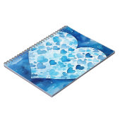BLUE WATERCOLOR VALENTINE HEARDES NOTIZBLOCK (Linke Seite)
