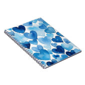 BLUE WATERCOLOR VALENTINE HEARDES NOTIZBLOCK (Rechte Seite)