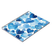 BLUE WATERCOLOR VALENTINE HEARDES NOTIZBLOCK (Linke Seite)