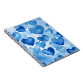 BLUE WATERCOLOR VALENTINE HEARDES NOTIZBLOCK (Rechte Seite)