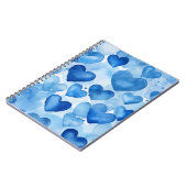 BLUE WATERCOLOR VALENTINE HEARDES NOTIZBLOCK (Linke Seite)