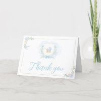 Blue Watercolor Wappen Baby Dusche
