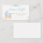 Blue Watercolor Wappen Babydusche Windelwanne Wind Begleitkarte (Vorne/Hinten)