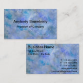 Blue Watercolor Wash Business Cards Visitenkarte (Vorne/Hinten)