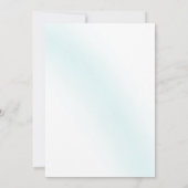 Blue Watercolor Wave Engagement Party Einladung (Rückseite)