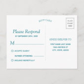 Blue Watercolor Wave | UAWG | Einladungspostkarte (Rückseite)