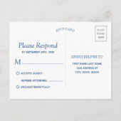 Blue Watercolor Wave | UAWG | Einladungspostkarte (Rückseite)