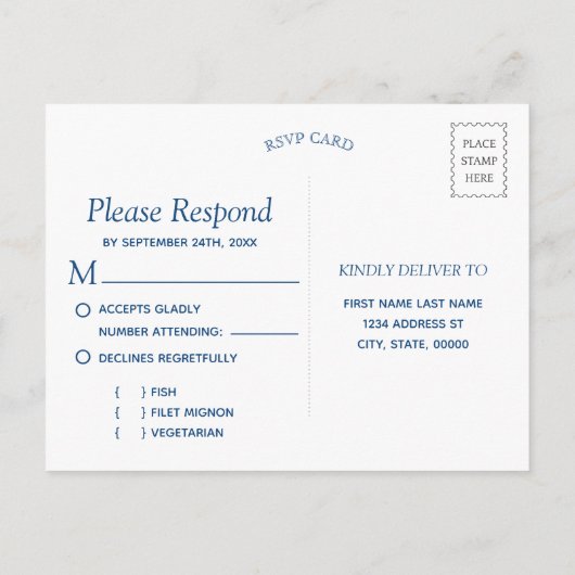 Blue Watercolor Wave | UAWG zur Wahl Einladungspostkarte (Rückseite)