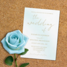 Blue Watercolor Wave Wedding