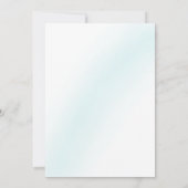 Blue Watercolor Wave Wedding Einladung (Rückseite)