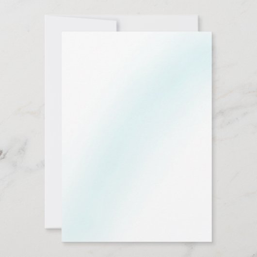 Blue Watercolor Wave Wedding Einladung (Rückseite)