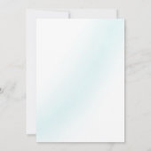 Blue Watercolor Wave Wedding Empfang Einladung (Rückseite)