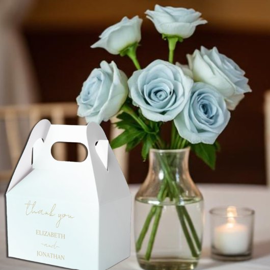 Blue Watercolor Wave Wedding Geschenkschachtel