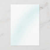 Blue Watercolor Wave Wedding Hotel Begleitkarte (Rückseite)