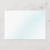 Blue Watercolor Wave Wedding Hotel Begleitkarte (Rückseite)