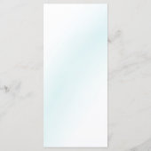 Blue Watercolor Wave Wedding Menükarte (Rückseite)