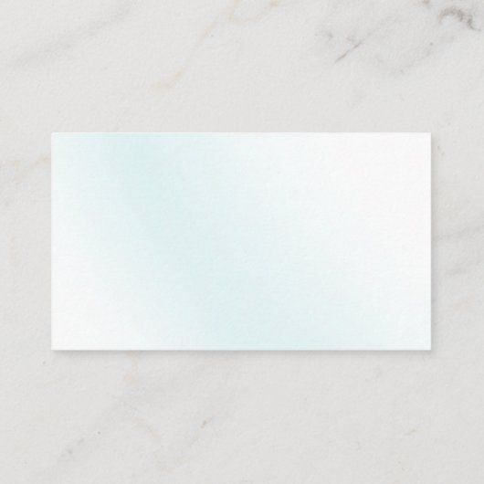 Blue Watercolor Wave Wedding Platzkarte (Rückseite)